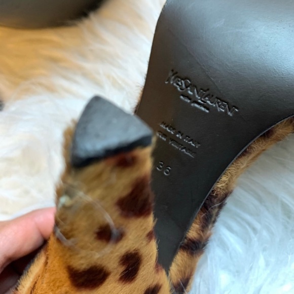 YSL Calf Hair Leopard heels - Picture 4 of 10